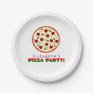 Pizza Party Paper Plate