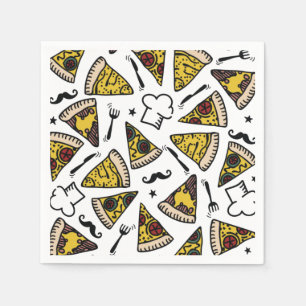 Pizza Party Pattern Plate Napkin