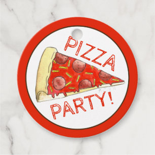 PIZZA PARTY! Pepperoni Cheese Pie Slice Pizzeria Favour Tags