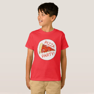 PIZZA PARTY! Pepperoni Cheese Pie Slice Pizzeria T-Shirt