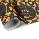 Pizza Party Personalised Kids Birthday Wrapping Paper<br><div class="desc">Pizza Party Personalised Kids Birthday Wrapping Paper. www.SamAnnDesigns.com</div>