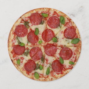 Pizza Party Round Invitation - SRF