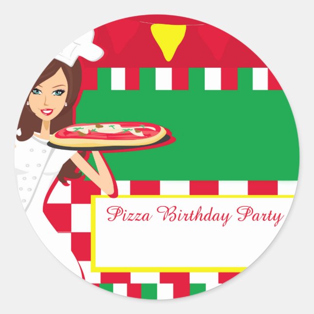 Pizza Party Sticker (Front)