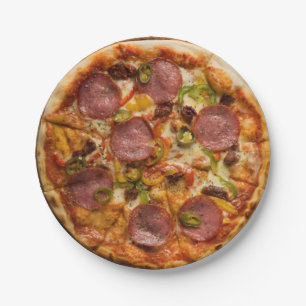 Pizza Party Supreme Paper Plate