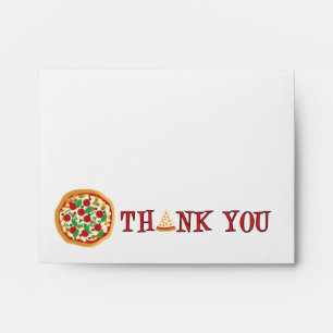 Pizza Party Thank You Envelope