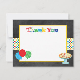 Pizza Party Thank You Note Card