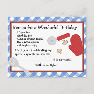 Pizza Party Thank You Note Card