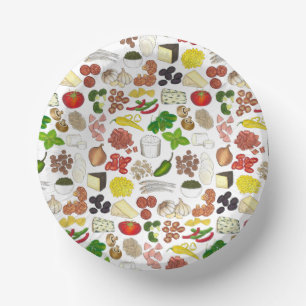 Pizza Party Toppings Italian Food Pizzeria Pie Paper Plate