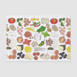 Pizza Party Toppings Italian Food Pizzeria Pie Tissue Paper