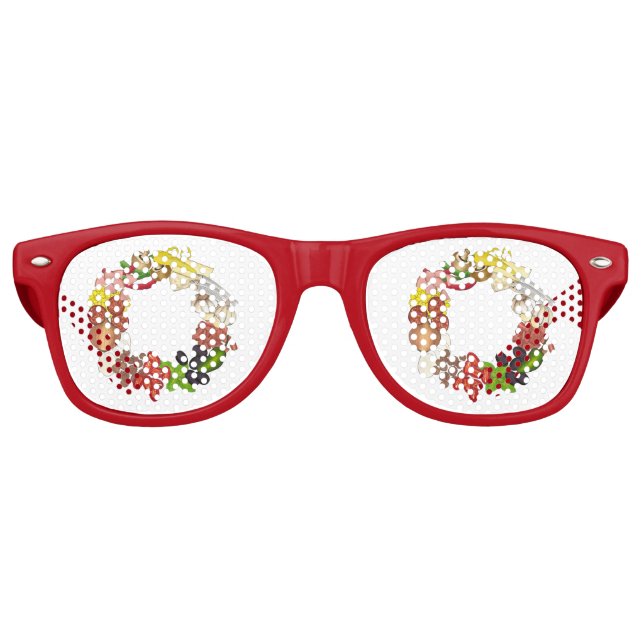 Pizza Party Toppings Make Your Own Birthday Decor Retro Sunglasses (Front)