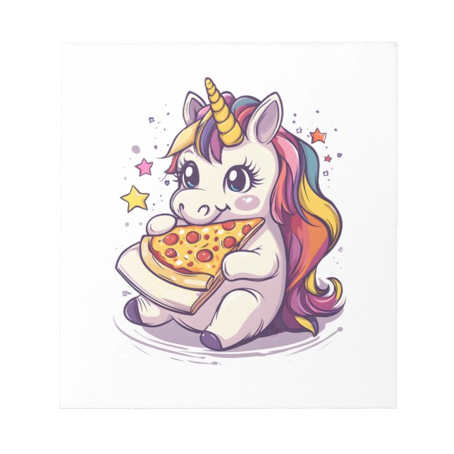 Pizza Party Unicorn (1) Notepad (Front)