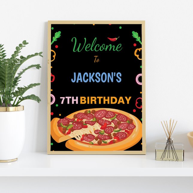 Pizza Party Welcome Sign (Full Pizza Party Signs)