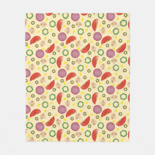Pizza Pattern 2 Fleece Blanket