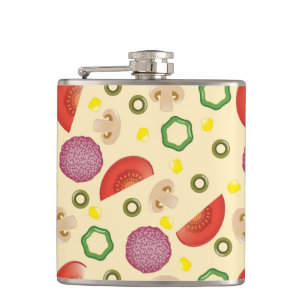 Pizza Pattern 2 Hip Flask