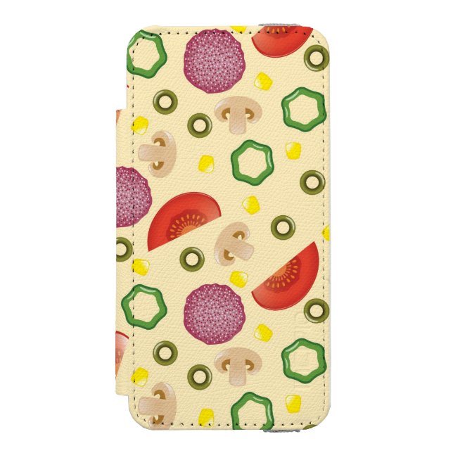 Pizza Pattern 2 Incipio iPhone Wallet Case (Folio Front)
