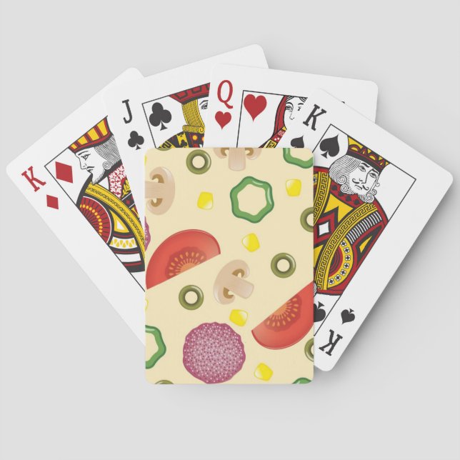 Pizza Pattern 2 Playing Cards (Back)