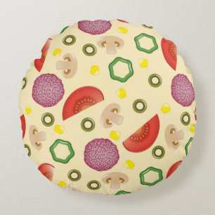 Pizza Pattern 2 Round Cushion
