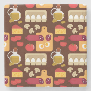 Pizza Pattern 2 Stone Coaster