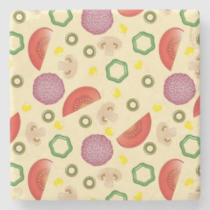 Pizza Pattern 2 Stone Coaster