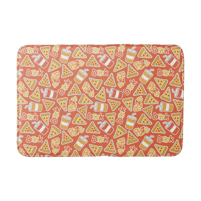 Pizza Pattern bath mats (Front)