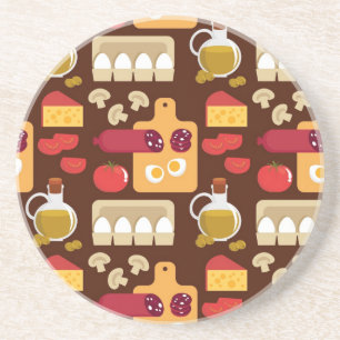 Pizza Pattern Coaster
