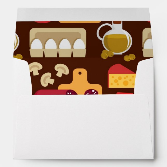 Pizza Pattern Envelope (Back (Bottom))