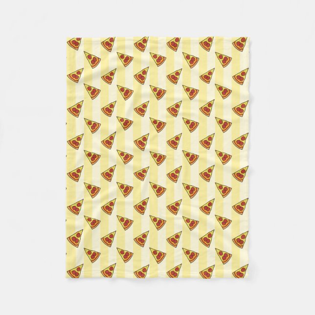 Pizza Pattern Fleece Blanket (Front)