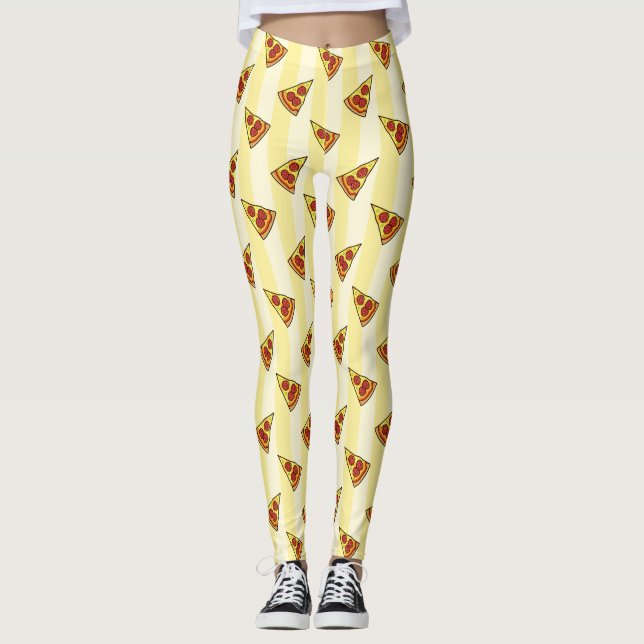 Pizza Pattern Leggings (Front)