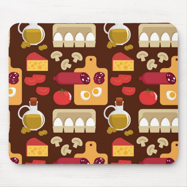 Pizza Pattern Mouse Mat (Front)