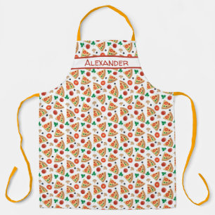 Pizza Pattern Personalise Long Apron