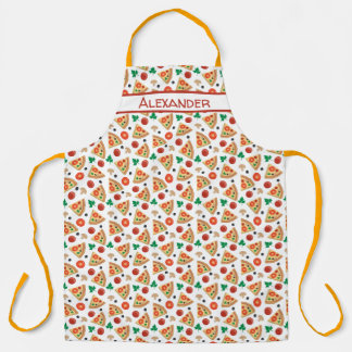 Pizza Pattern Personalise Long Apron