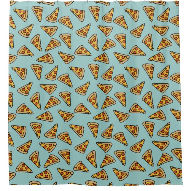 Pizza Pattern Shower Curtain (Front)