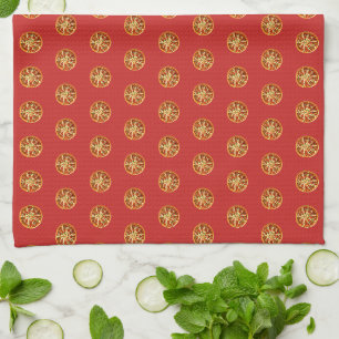 Pizza Pattern Tea Towel