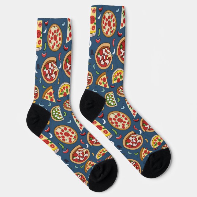 Pizza Pattern Unisex Crew Sock (Right)