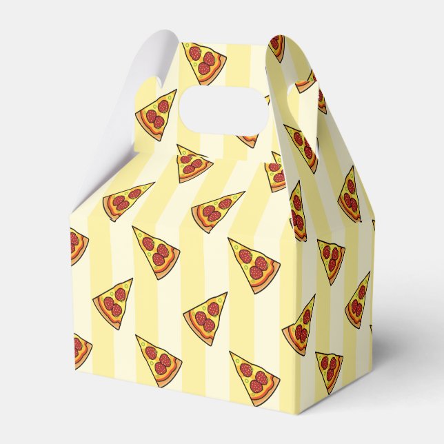 Pizza Pattern Wrapping Paper Favour Box (Front Side)