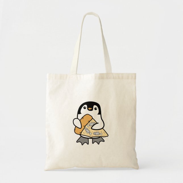 Pizza Penguin Tote Bag (Front)