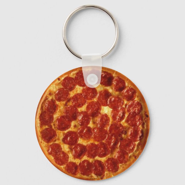 Pizza Peperoni Keychain (Front)