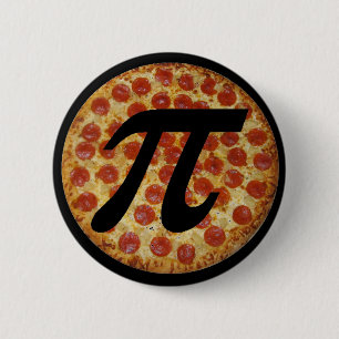 Pizza PI 6 Cm Round Badge