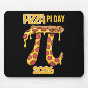 Pizza Pi Day 2026 Retro Math Teacher Boys Kids Piz Mouse Mat