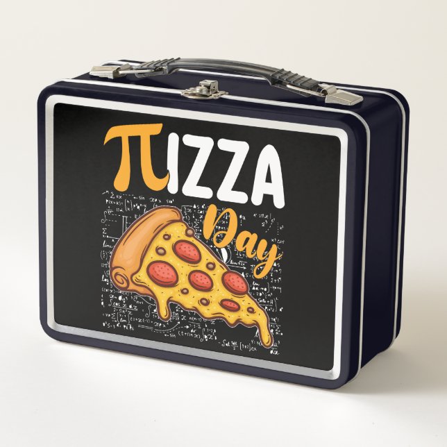 Pizza Pi Day Math Mathematics Lovers Metal Lunch Box (Front)