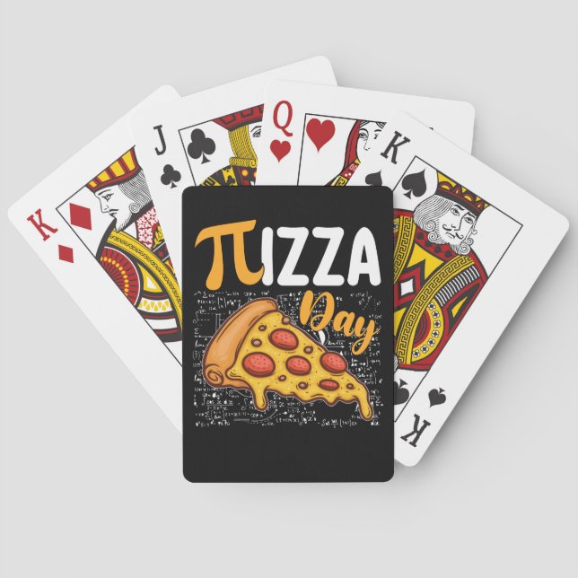 Pizza Pi Day Math Mathematics Lovers Playing Cards (Back)