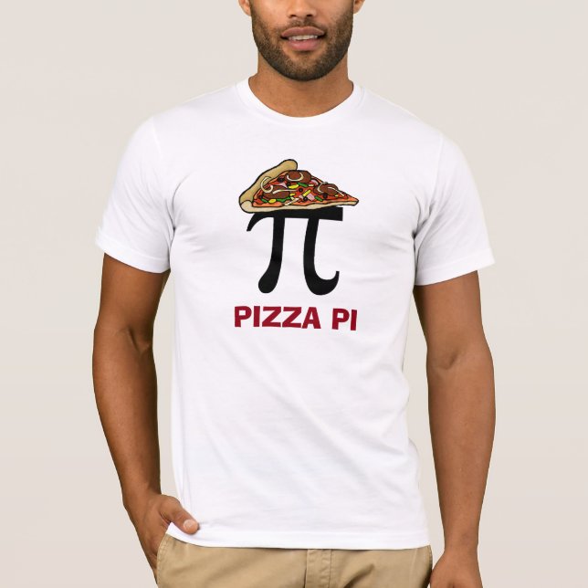 Pizza Pi (Pie) Funny T-shirt (Front)