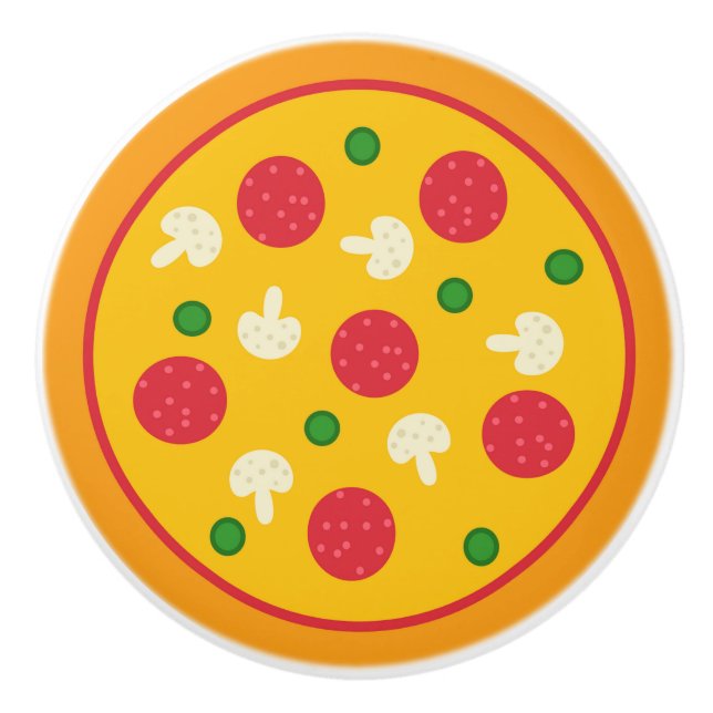 Pizza Pie Ceramic Knob (Front)