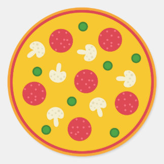 Pizza Pie Classic Round Sticker