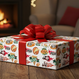 Pizza Pie Collection Wrapping Paper Sheets