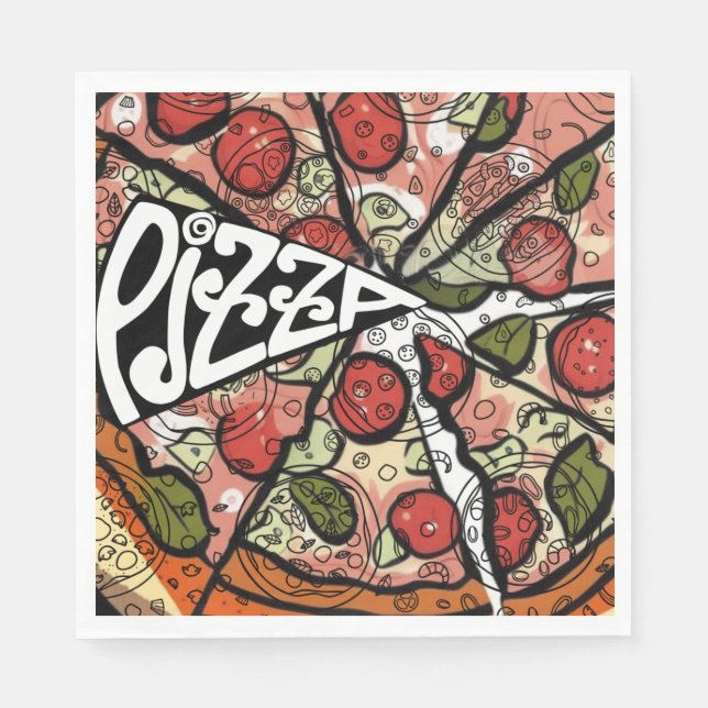 Pizza Pie Napkin (Front)