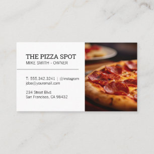 Pizza Pie   Pepperoni and Cheese Business Card