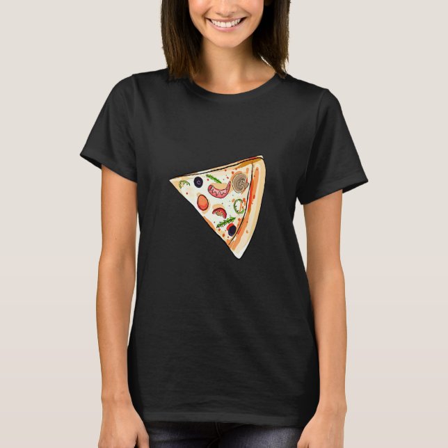 Pizza Pie & Slice Dad And Son Matching Pizza Fathe T-Shirt (Front)