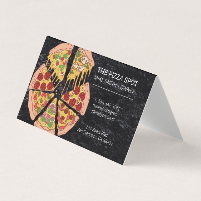 Pizza Pie Slices Business Card (Front)