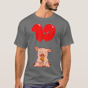 Pizza Pig - 19th Birthday - Kids Balloon Party 427 T-Shirt
